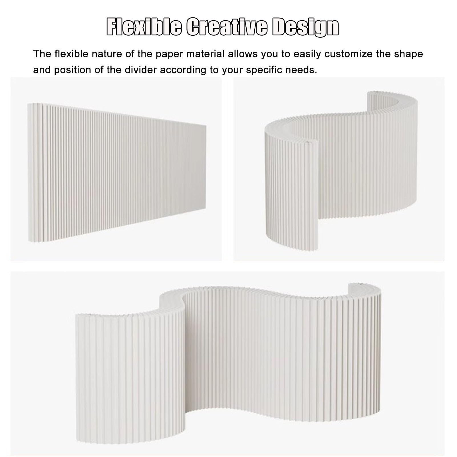 Rideaux de séparation de pièce, cloison Murale en Papier Pliable avec étagères, épaisseur renforcée pour Plus d'intimité, idéale pour Le Salon, la Chambre ou Le Bureau (5 m x 1,8 m