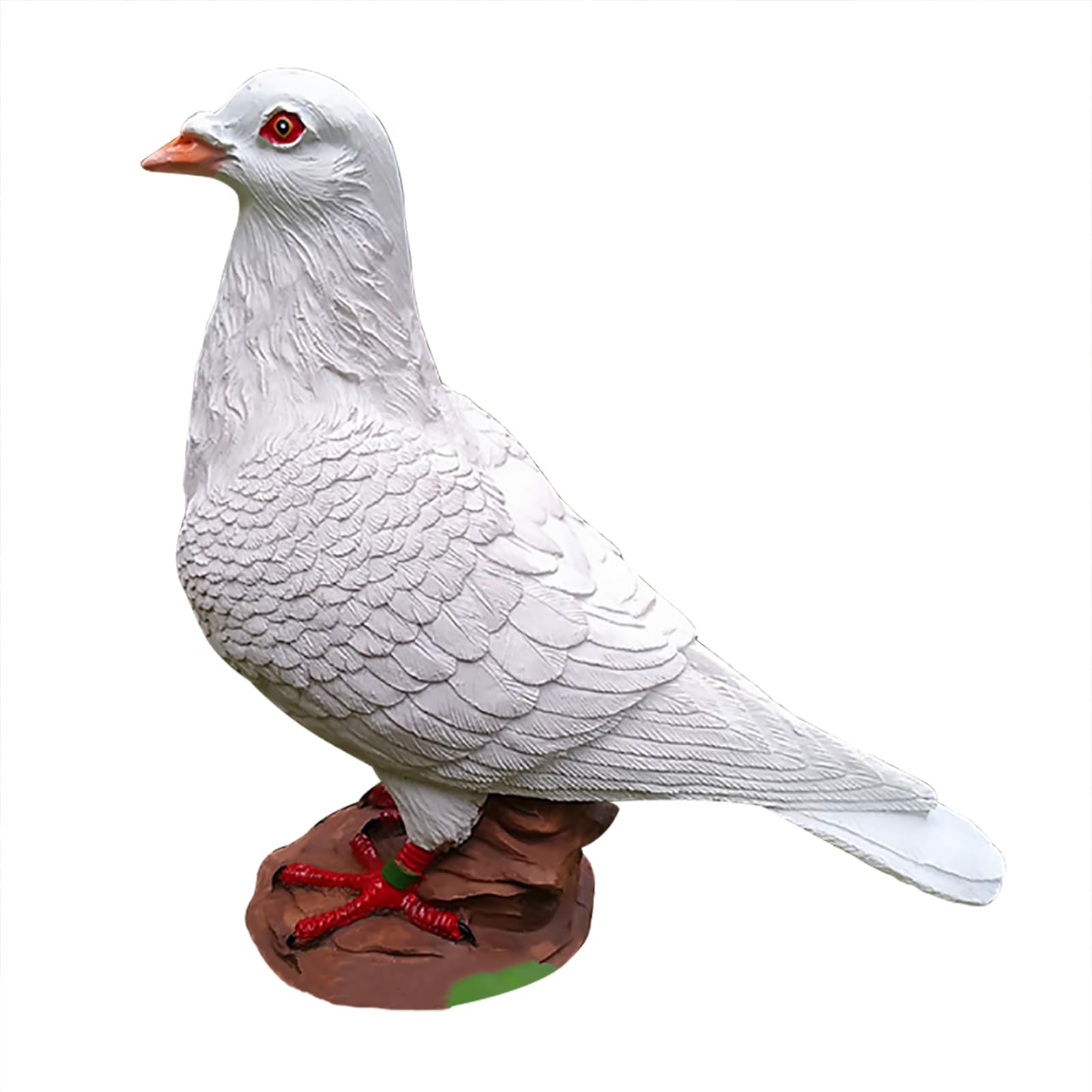 Kabxhueo Realistic Pigeon Garden Ornaments Lifelike Bird Statue Resin Sculpture Decorations for Hoom/Outdoor Decor for Bedroom Patio Yard Lawn, Gift for Bird Lovers Christmas,C white,22 * 12 * 23CM
