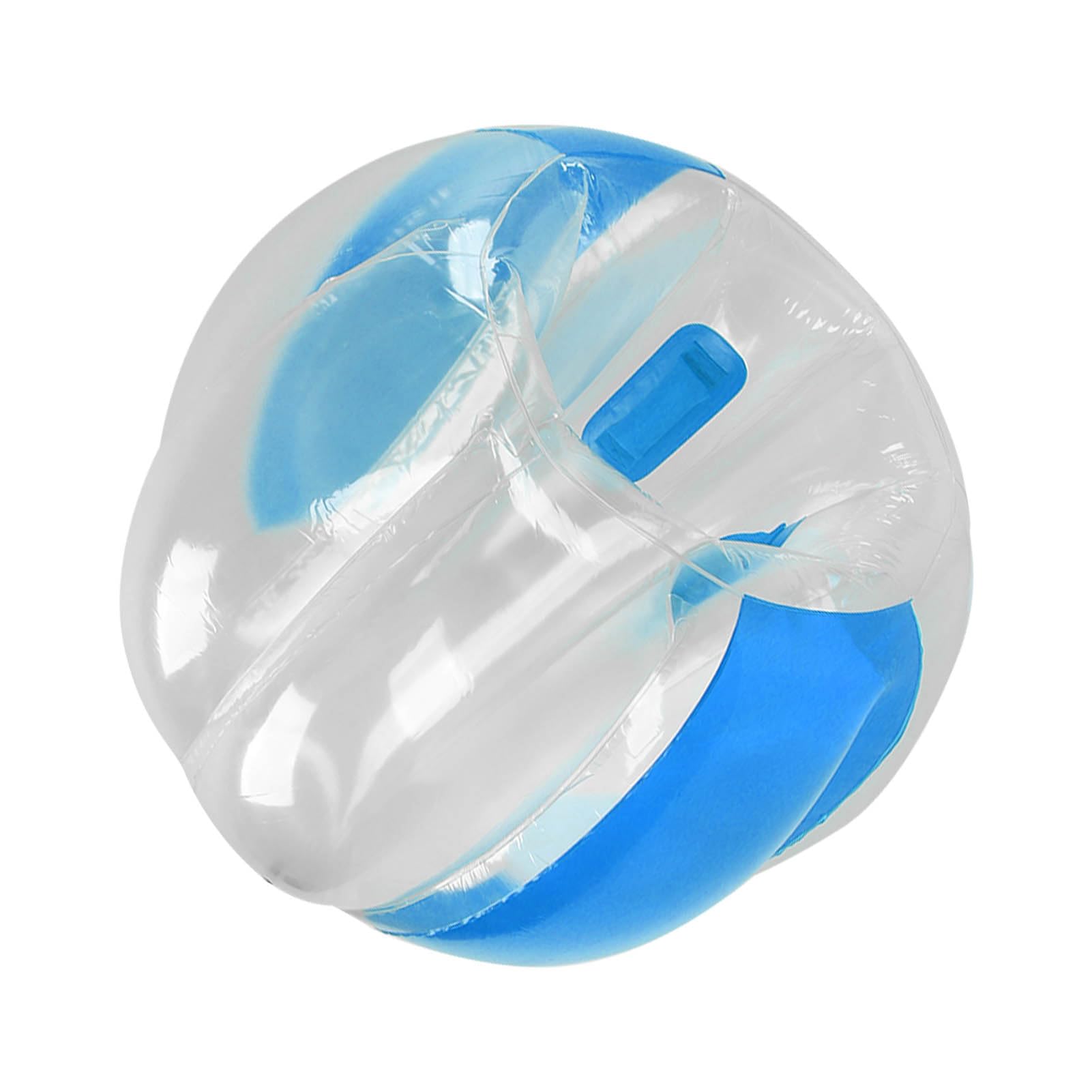 Aufblasbarer Bump-Ball, menschlicher Kollisions-Blasen-Hüpfball, PVC-Körperblasenball für Outdoor-Spiele und Partys, inklusive Reparaturflicken, 90 x 80 cm für Kinder und (Blau Transparent)