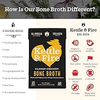 Vista 4 de Kettle and Fire - Sopa de caldo de huesos de pollo, amigable con la dieta Keto y Paleo