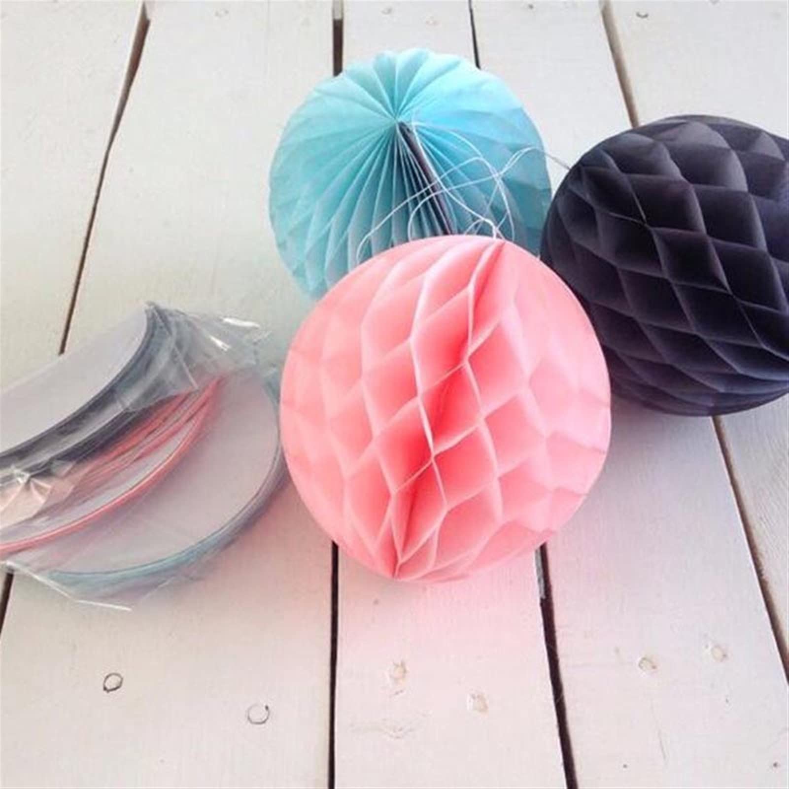 Lampion Papier,Lanterne Papier 10 pcs Rond pendage Papier nid d'abeille Fleurs Boules d'artisanat fête Mariage Maison décoration Papier Lanterne Pompon(PH03,12inch 30cm)