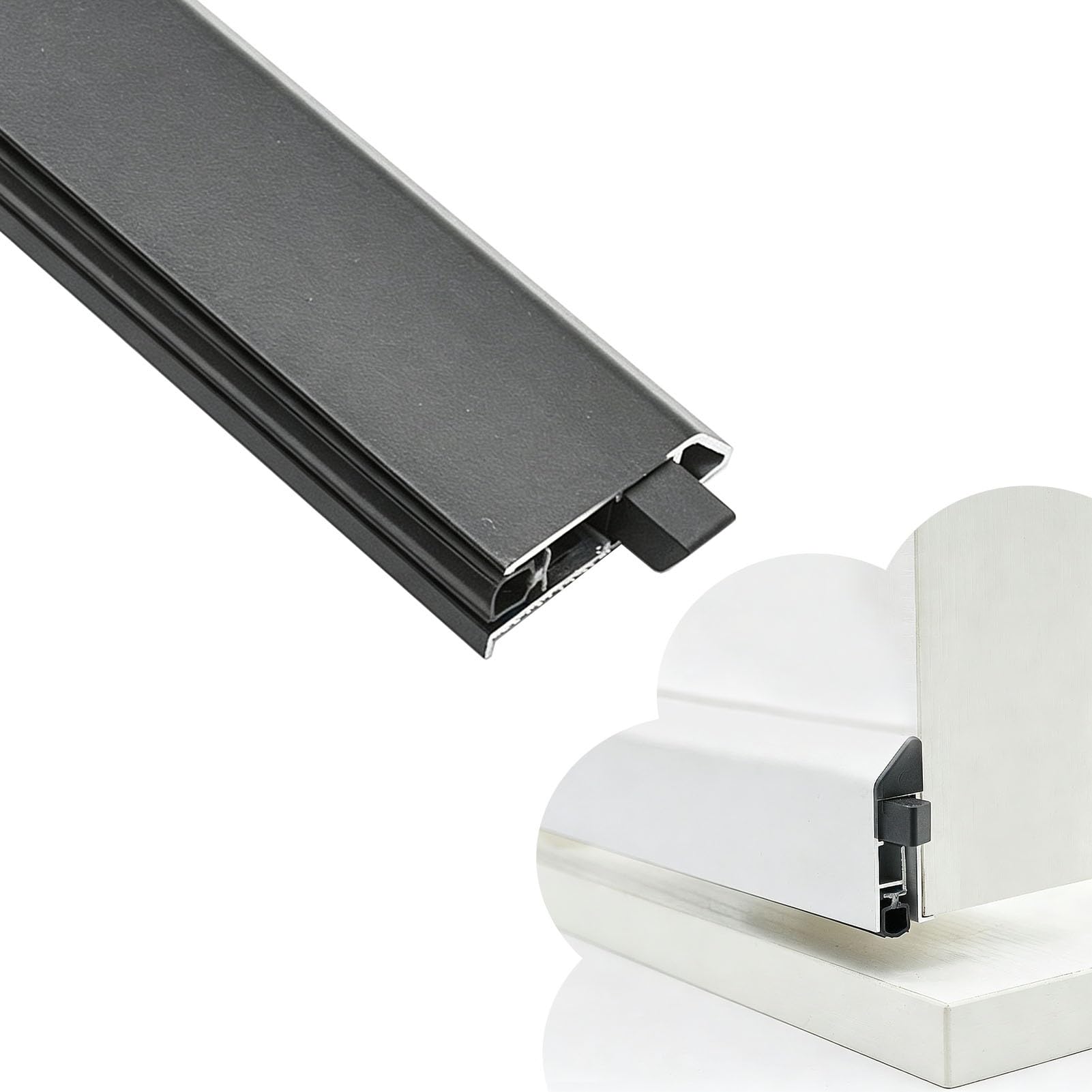 Vibeo Paraspifferi Sottoporta Automatico Guarnizione Automatica Sottile in Metallo