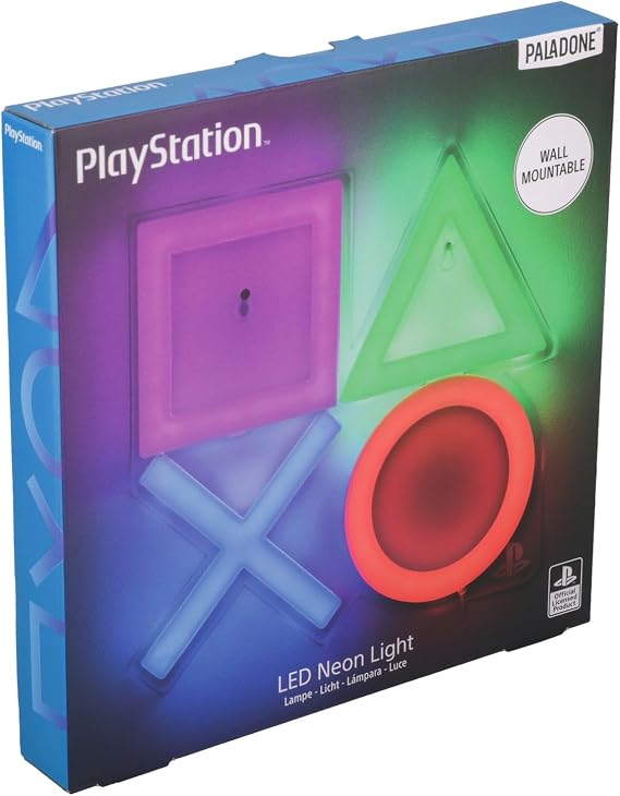 Playstation LED Neon Light - Official Licensed Wall Lamp for Game Room, Control Icon, Mood Lighting Office Decor | Paladone