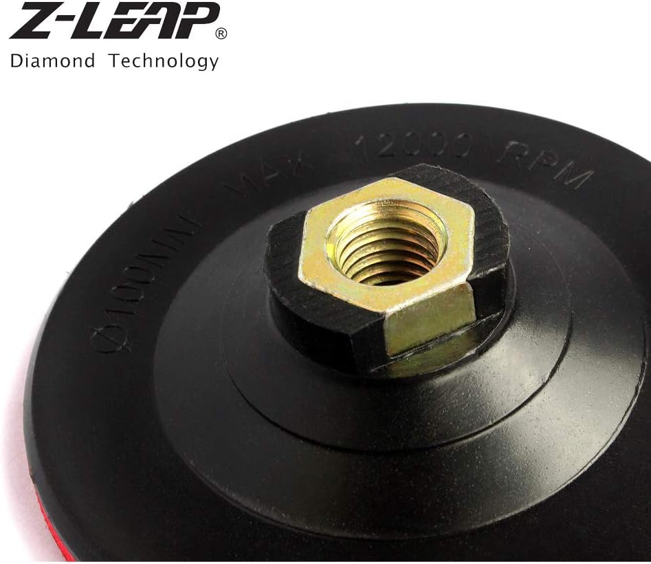4" Hook and Loop Backer Pad with 5/8-11 Thread for Grinder Polisher Sanding Polishing