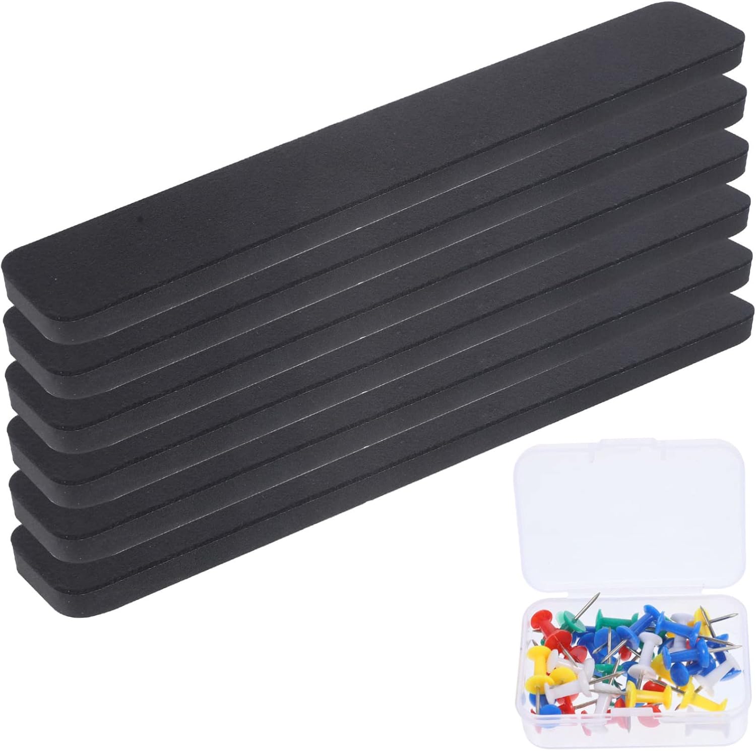 1set Adhesive Felt Bulletin Board Strips Self-Adhesive Decorative Wall Strips for Notes Photos and Reminders Easy Installation Black for Home and Office Use