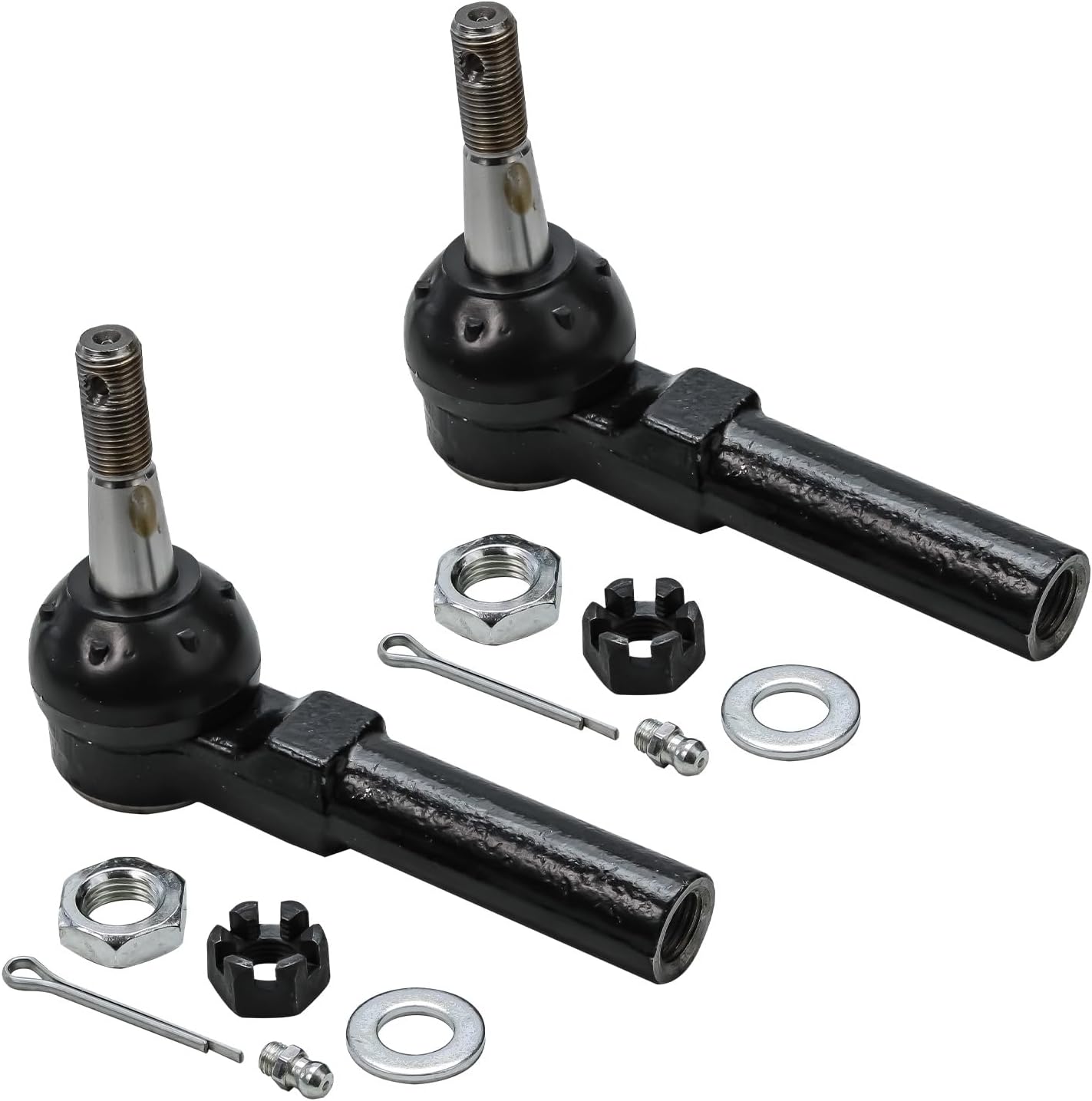Detroit Axle - Front Tie Rods Kit for Chevrolet Impala Monte Carlo Pontiac Grand Prix Buick LaCrosse Allure Regal Century Olds Intrigue, 4 Inner & Outer Tie Rods 2 Rack Boots Replacement
