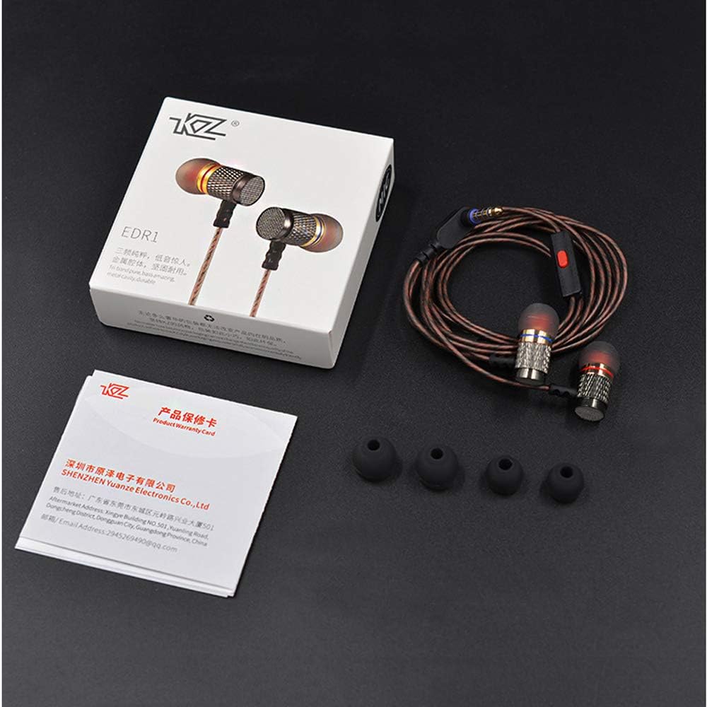 KZ ED Special Edition Classics Gold Plated Housing Extra Bass HD HiFi Headphones with Microphone