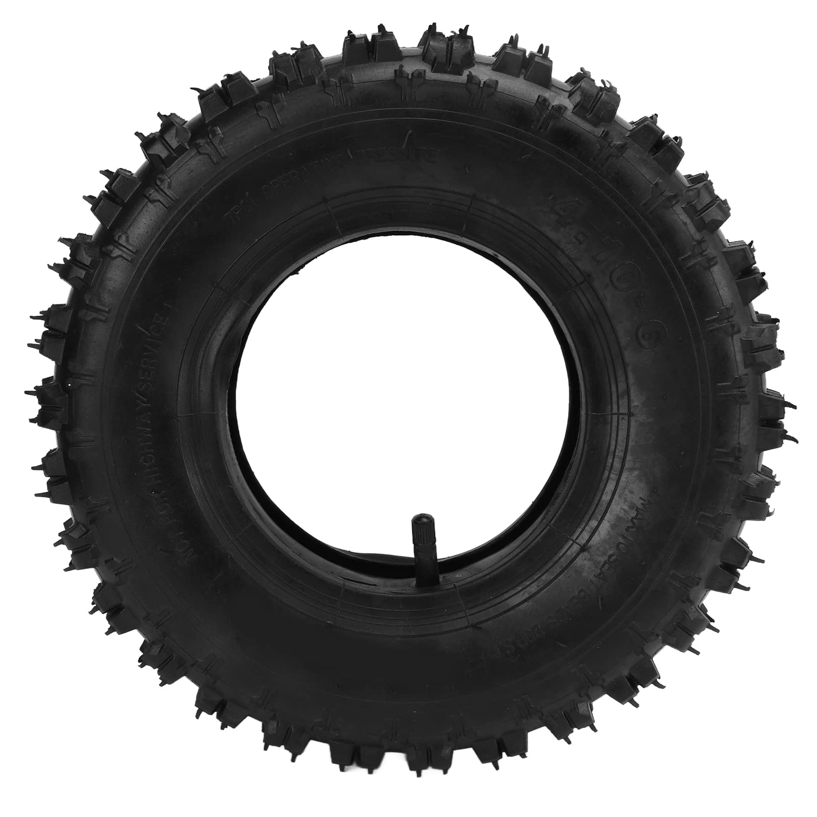 SUNGOOYUE 4.10?6 Neum¡§¡éTico Exterior de Tubo Interior de Campo Traviesa, Neum¡§¡éTico de Goma de Punta Recta Gruesa para ATV Go Kart Mini Quad 47cc 49cc Motocicleta de Nieve,4.10-6 Tire