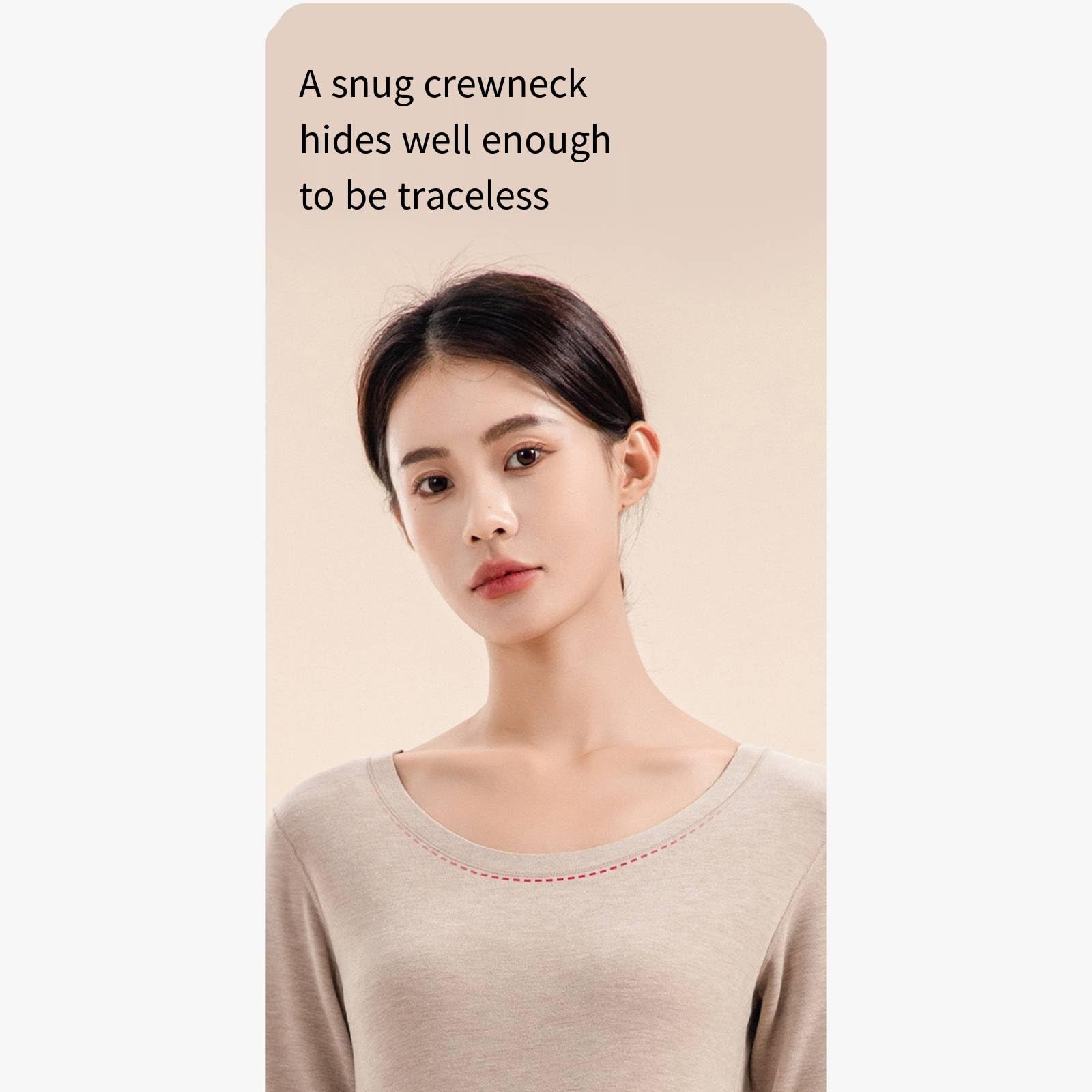 Sous-vêtements thermiques pour femmes, costume chauffant sans couture, soie et cachemire, fond épais et serré,H-L