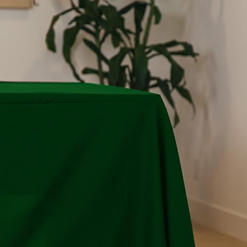 Miniatura 4 de LA Linen Mantel rectangular lavable de popelín de poliéster, resistente a las manchas y a las arrugas, 90 x 132 pulgadas, mantel de tela para