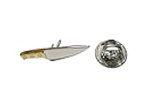 Kiola Designs Gold and Silver Toned Culinary Chef Knife Lapel Pin