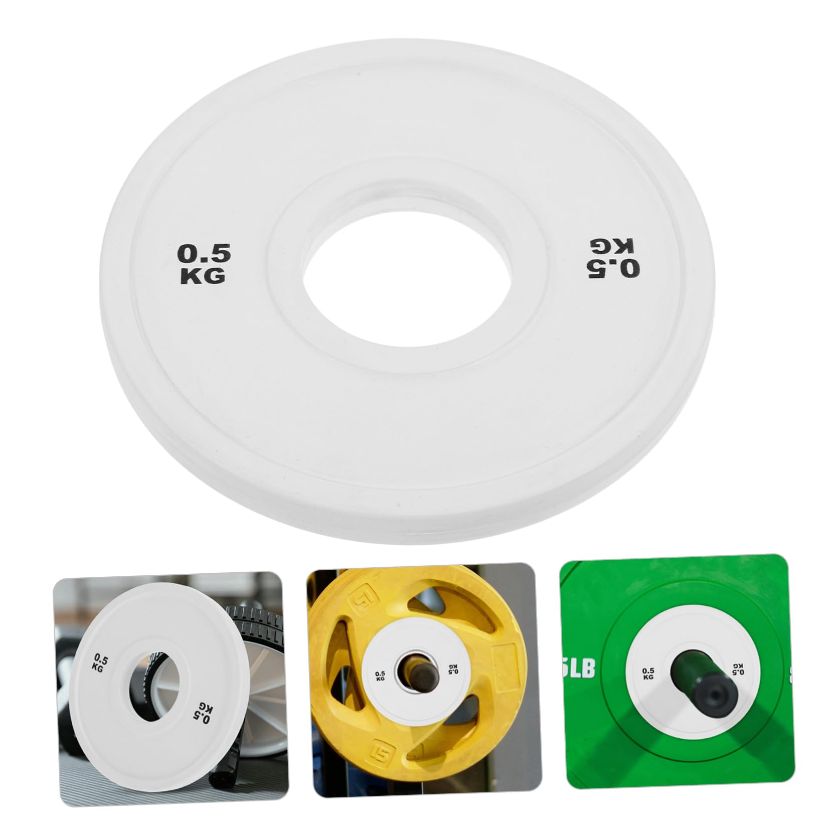 Toyvian 0.5kg Discos De Pesas Barra De Goma Para Entrenamiento De Fuerza Levantamiento De Pesas y Culturismo El Gimnasio Casa Fraccionarios