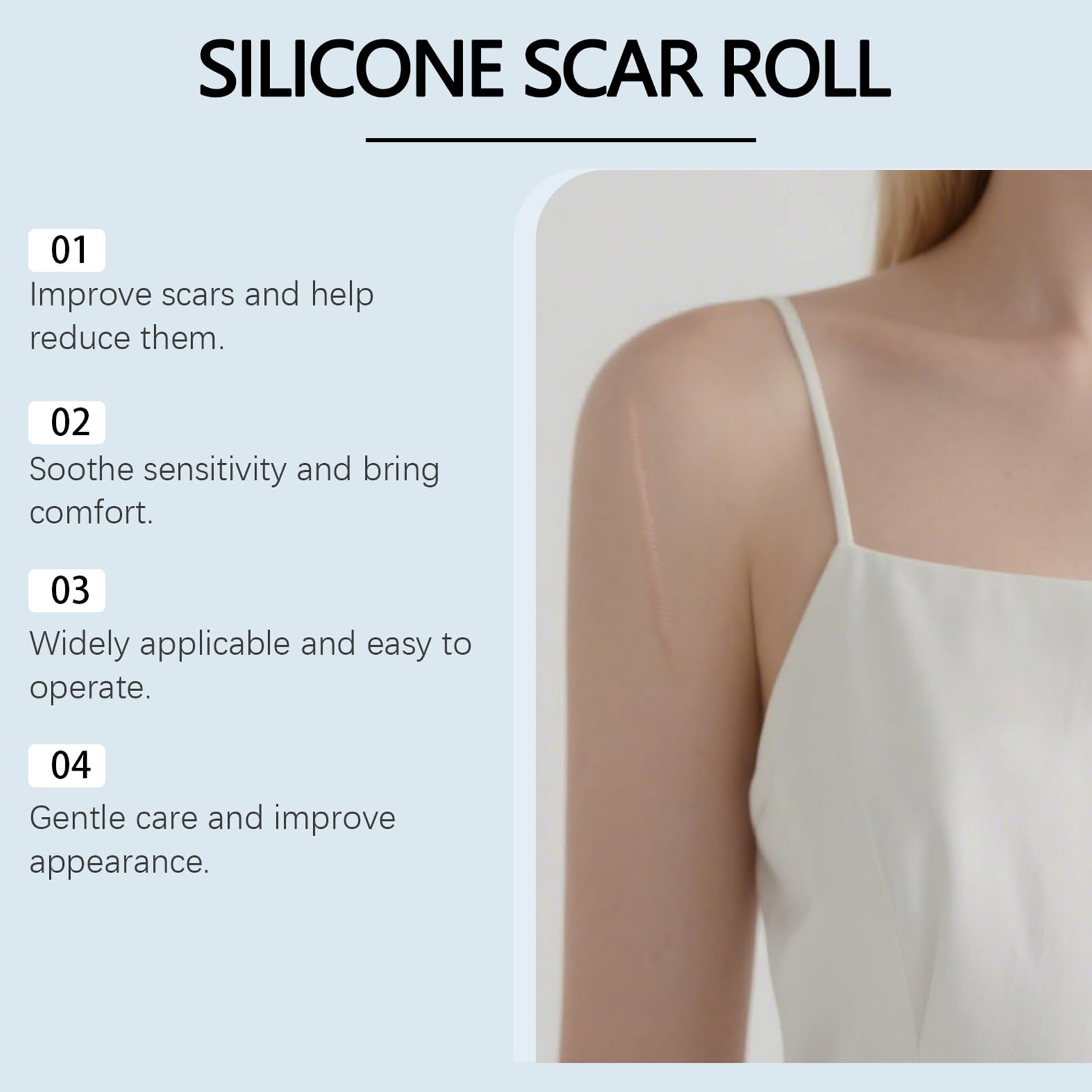 Fogli di cicatrici in silicone, nastro per il viso in silicone per la guarigione delle cicatrici da ustioni - Strisce di riparazione della guarigione veloce Provazioni di bellezza