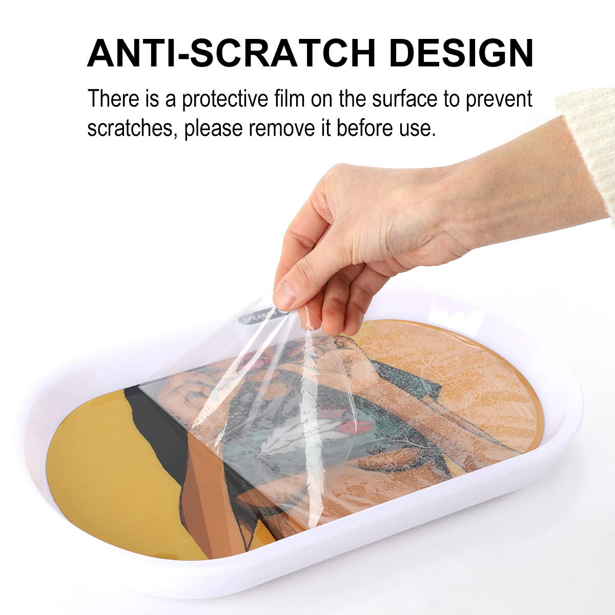 HOKirin Bluetooth Speaker Glow Tray,Led Rolling Light up Tray with Fun Pattern,Switchable 7 Colors of Lights,Rechargeable Illuminated, Hot Girl,Size 13.8�x7.9�