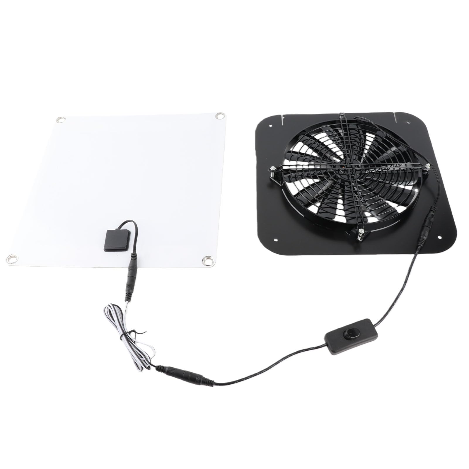 Ventilatore Solare Estrattore da 13,5 Pollici con Pannello 10W