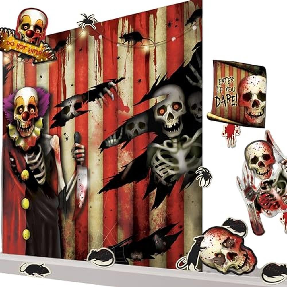 Amazon.com: Creepy Carnival Wall Decorating Scene Setters Kit