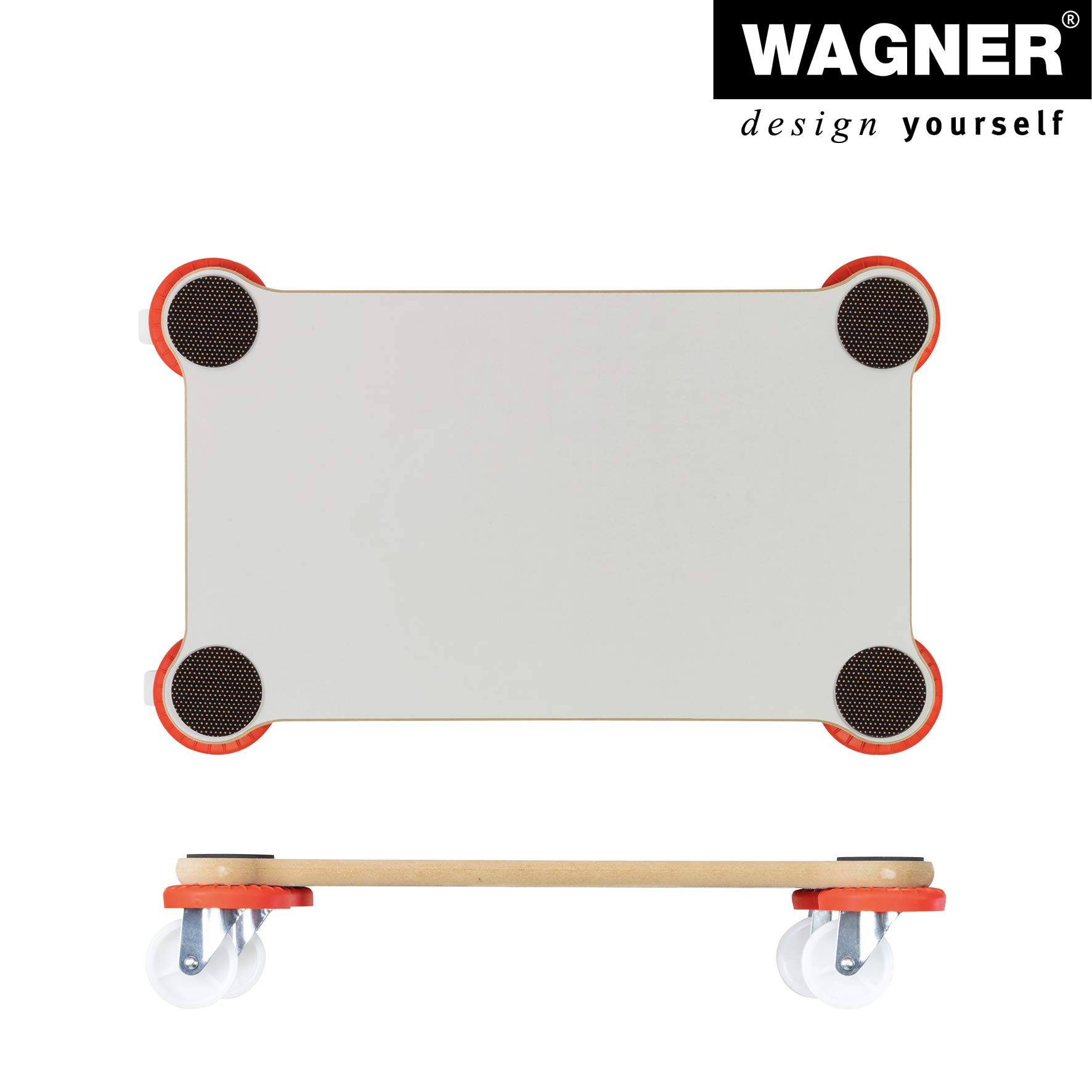 Wagner Plataforma de Carga MM 1363-52 x 32 cm, Antideslizante, Revestimiento Especial, 200 kg de Carga Máxima, Fácil de Limpiar, Protege la Pared y es Robusto - 20136301