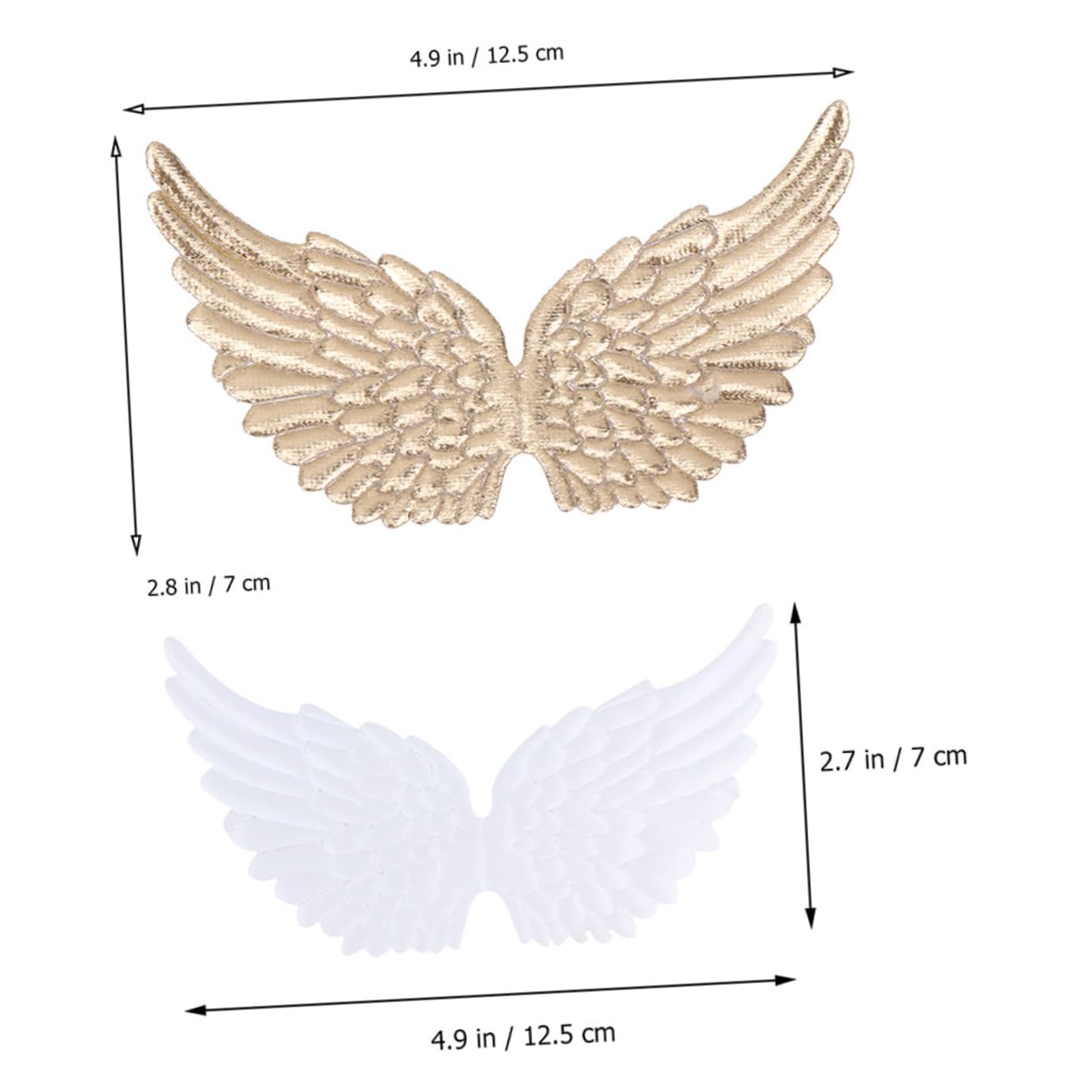 Gadpiparty 24 Alas De ángel Con Purpurina Para Manualidades, Mini Alas 3D, Parches Para Decoración De Tartas, Manualidades, Disfraces, Accesorios De