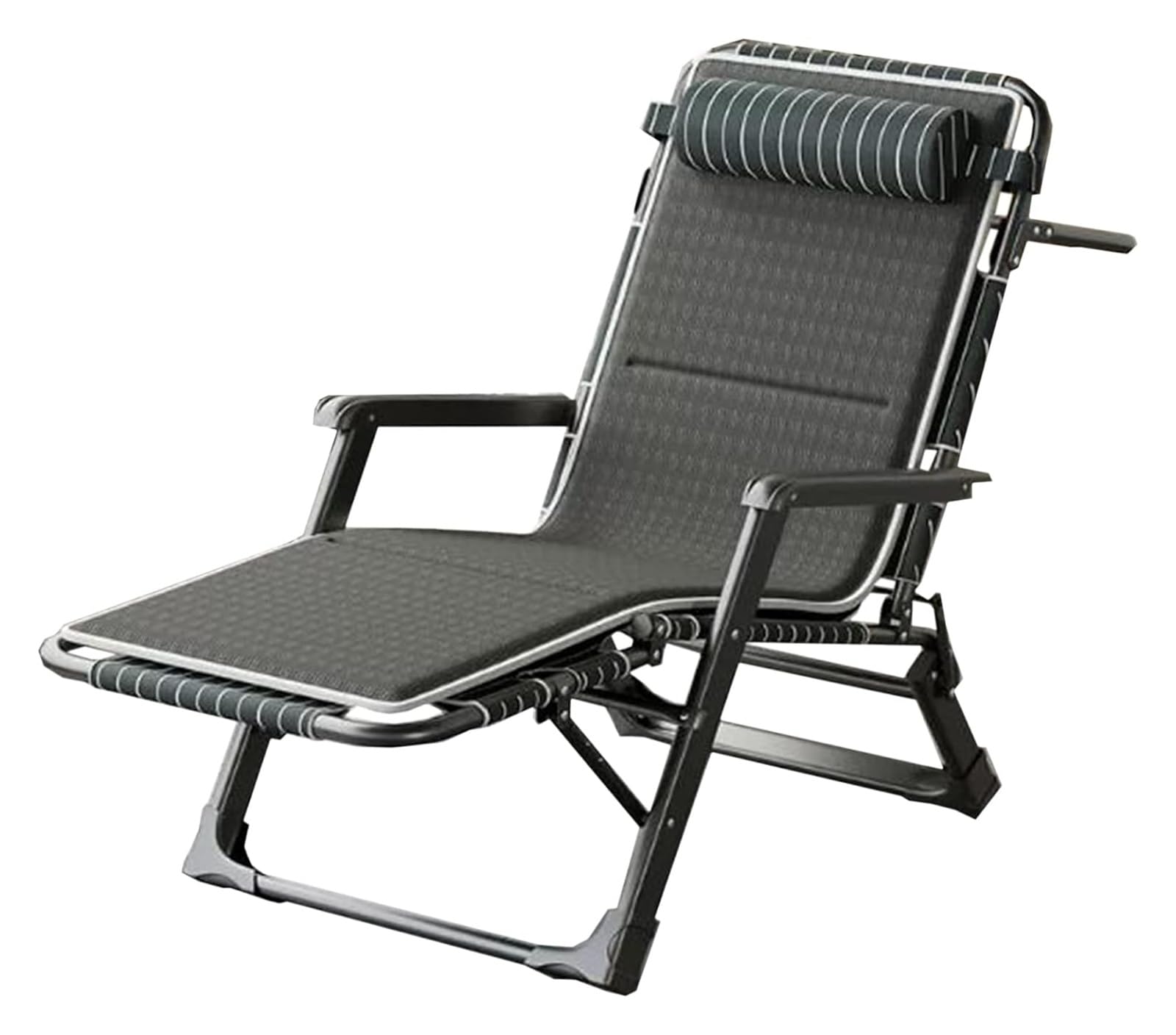 Chaise longue zéro gravité réglable avec dossier inclinable et appui-tête doux
