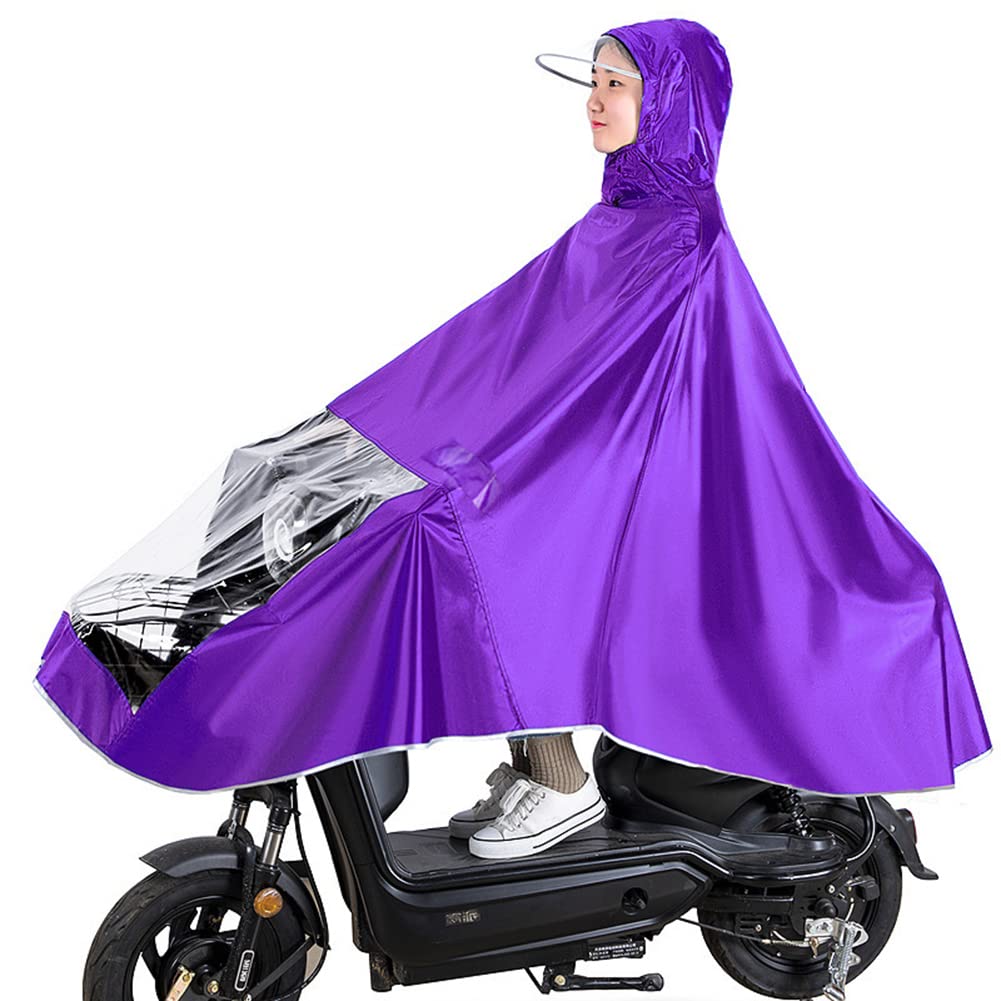 Chubasquero para Coche eléctrico, Cubierta para Motocicleta, Poncho Impermeable para la Lluvia para Adultos, Capa para Scooter de Movilidad (púrpura 3XL)