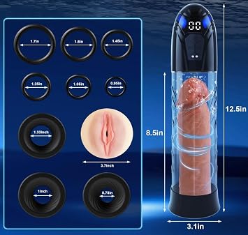 Electric Vacuum Compact Device for Men with Adjustable Pressure Intensities Flexible Design 64F84DE0