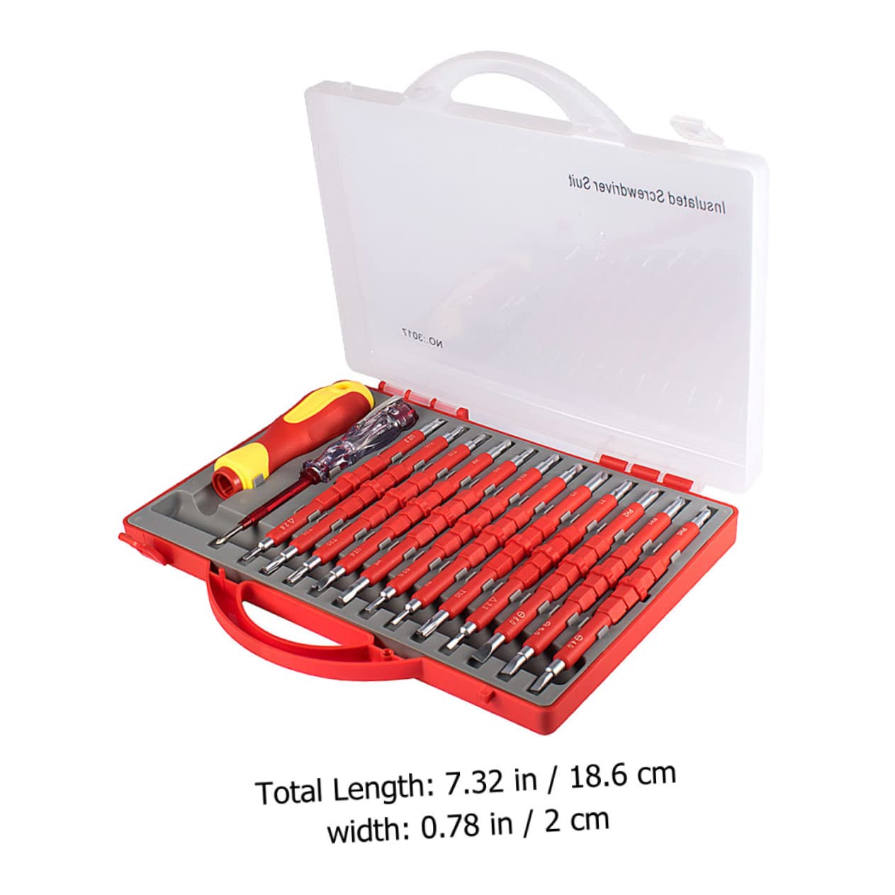 DOITOOL Juego de Destornilladores sin Mango Ergonómico para Electricistas - Kit de Herramientas de Mantenimiento Aisladas 26 en 1 de Acero al Vanadio