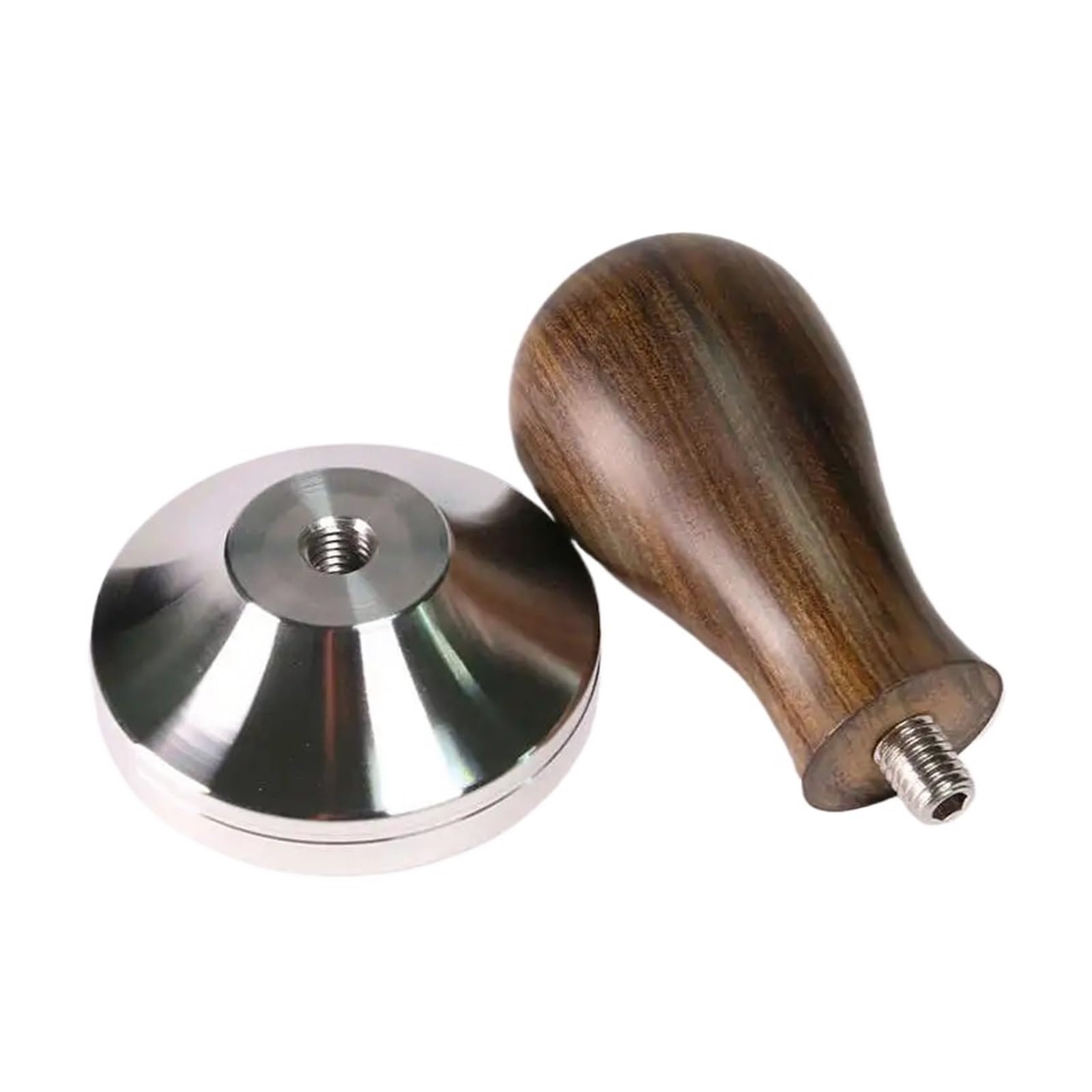 Doseur à café 58.35mm en bois noble et acier pour expresso parfait