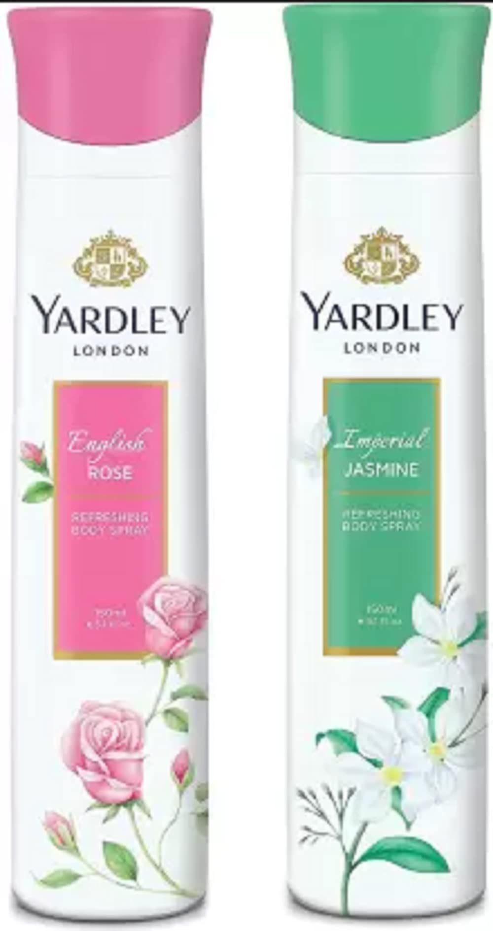 Yardley London Women Imperial Jasmine and English Rose 150ML Each (Pack of 2) Deodorant Spray - For Women (300 ml, Pack of 2)-image-40