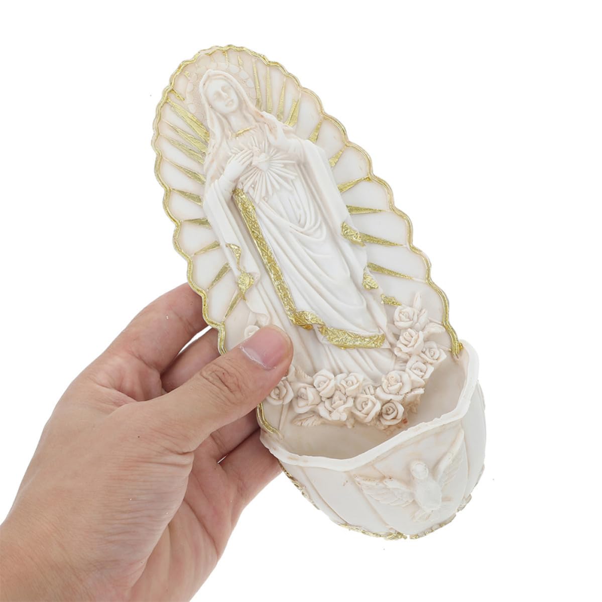 HANABASS Decorazione Murale Elegante e Facile da Pulire in Ceramica Beige 2 Pezzi per Prima Comunione per Pareti di Chiese e Casa