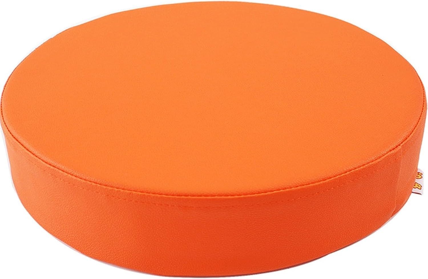 BLLMTEAR Round Seat Cushions for Stools 14/16/18/20" - Artificial Leather Chair Cushion - Memory Foam Chair Pads ﻿for Outdoor Furniture for Office Kitchen Dining(Orange,19.7x3in/50x8cm)