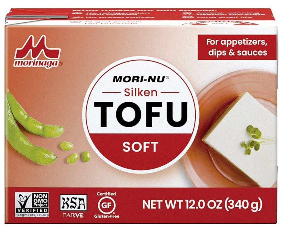 Mori-Nu Silken Tofu Soft | Velvety Smooth and Creamy | Low Fat, Gluten-Free, Dairy-Free, Vegan, Made with Non-GMO soybeans, KSA Kosher Parve | Shelf-Stable | Clean protein | 12oz x 6 Packs