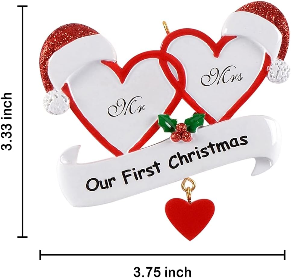 1st Christmas as Mr and Mrs オーナメント - パーソナライズ カップル オーナメント ツリー デ 【ダークユーモアホラーオーナメントバンドル】