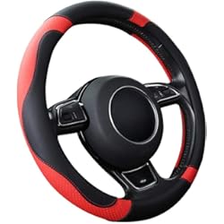 Funda Volante Kia Sportage SFONIA Cubierta del Volante Fundas para Volante de Cuero del Microfibra Universal 37-38cm / 15" Antideslizante Transpirable Durable (Rojo)