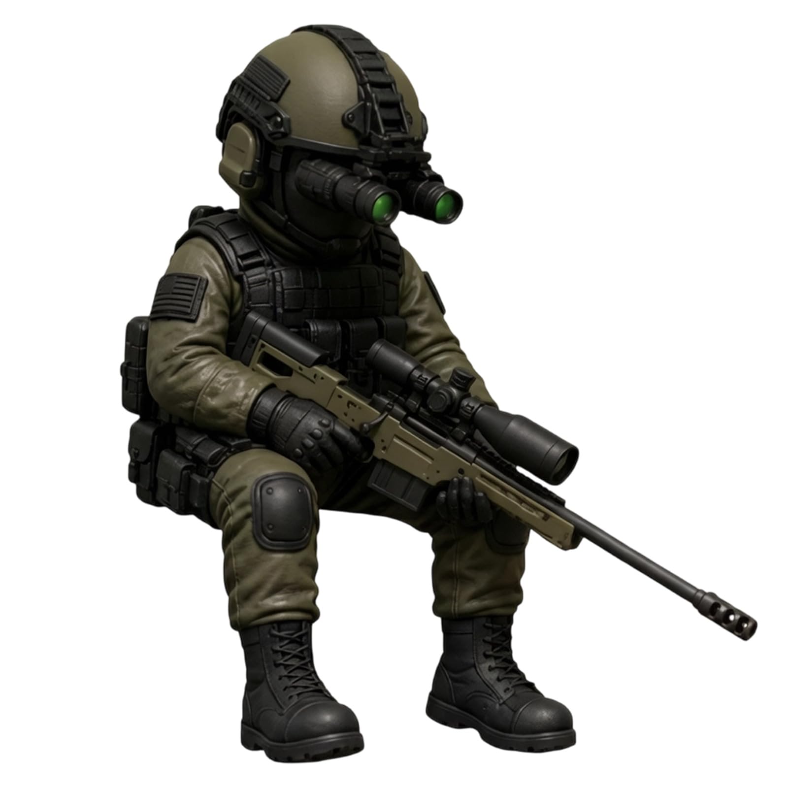 alloneslife Scale Detailed Display Action Figure with Authentic Gear and Customizable Poses Great for Gifts and Collections Strategic Tiny Soldier Figurine