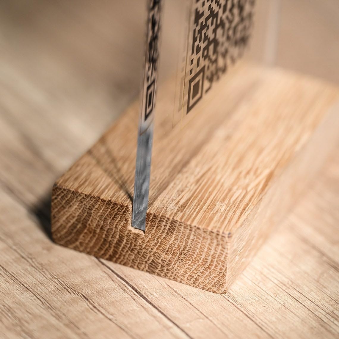 Paquete de 5 carteles impresos de madera acrílica para dejar reseña, menú de pago, soporte de código qr para café, restaurante, tienda