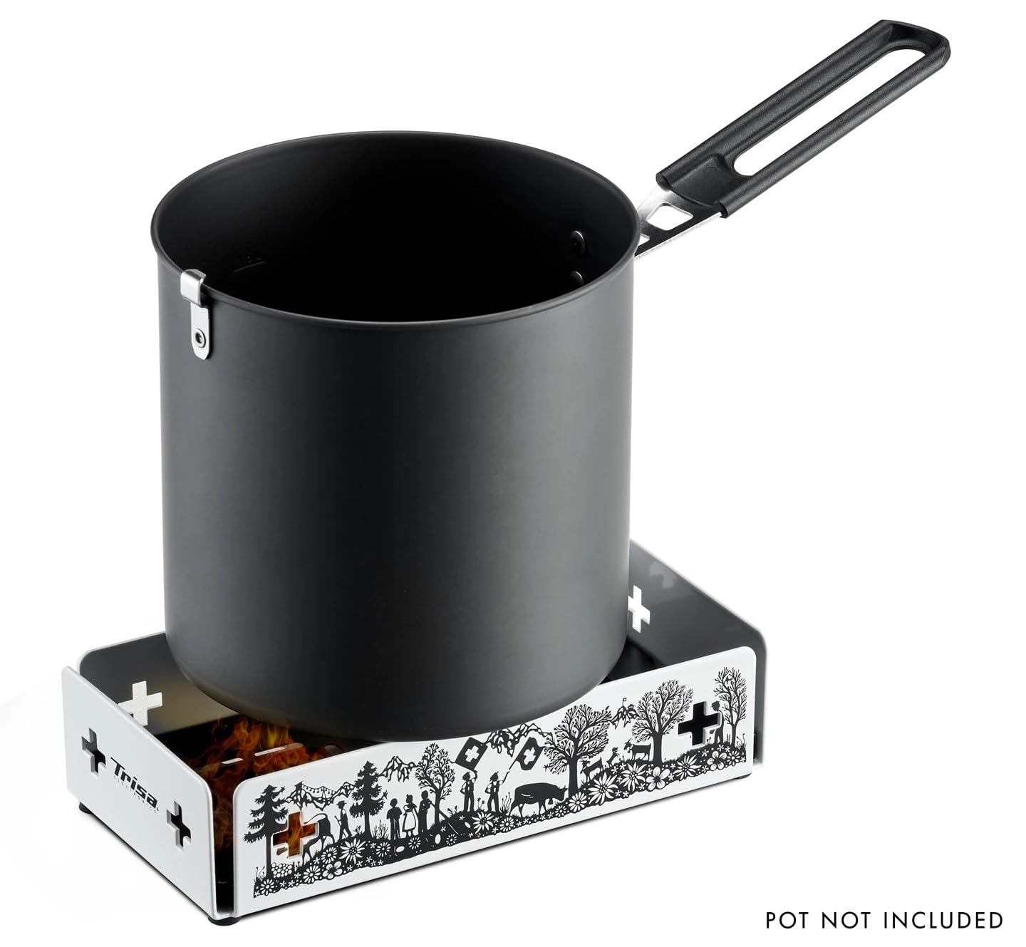 Trisa Kitchenette Raclette Set Kerzen Swiss Design Pfännchen stapelbar
