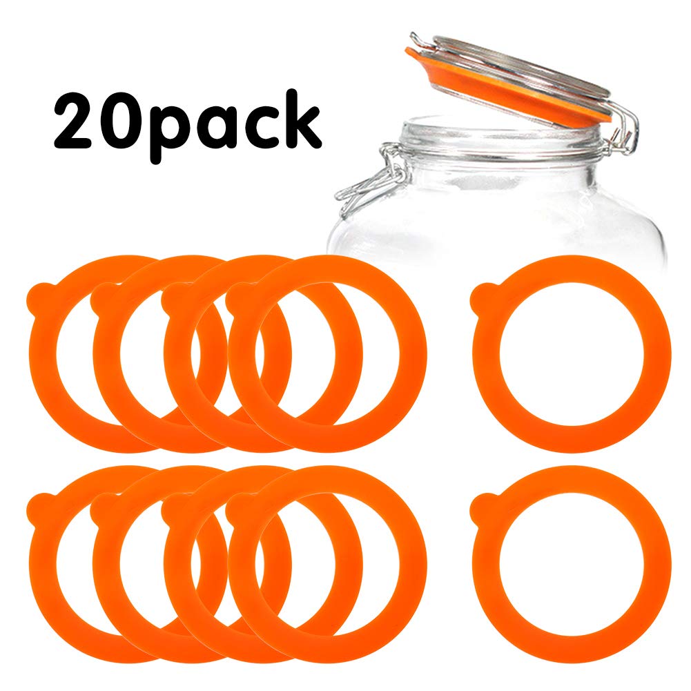 Buy GOTH Perhk 20 Pcs Silicone Replacement Seals, Rubber Jar Seals