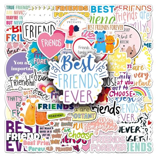 Friendship Stickers Kids Teens Girls Students Cute 51 PCS Friends Forever English Phrases Decoration...