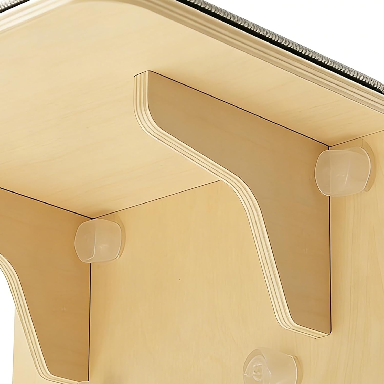 Cat Perch, Suction Cup Wooden Window Seat for Cats, Climbing Rest Perch, Easy Install Furniture Accessory for Apartment Living Room Bedroom Penthouse, Wooden Cat Rest