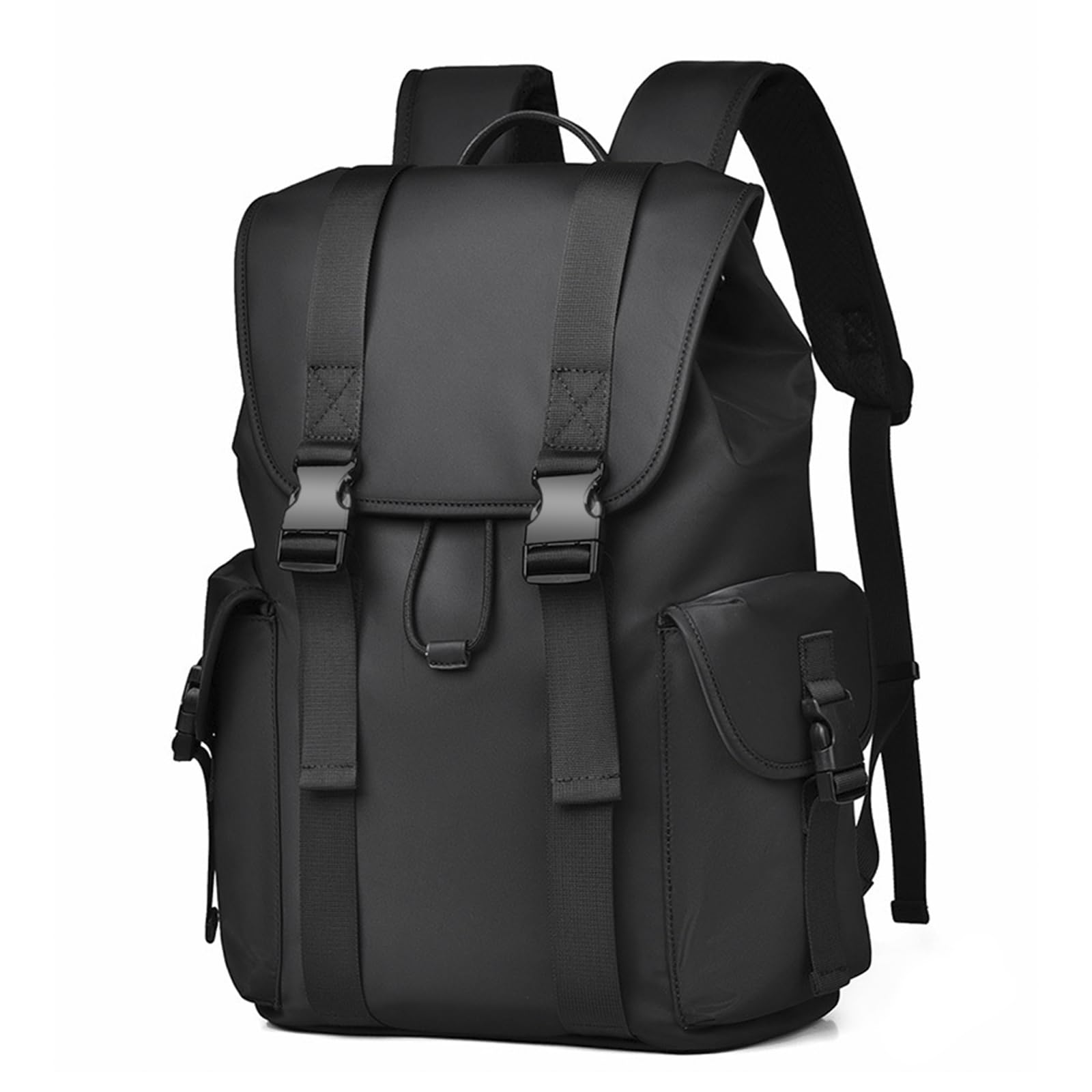 Vintage Rucksack Damen Herren 17.3 Zoll Laptop Rucksack Wasserdicht Schulrucksack Teenager Mädchen Schultasche Jungen Backpack Women Casual Daypacks für Uni Schule Reise Arbeit Schwarz
