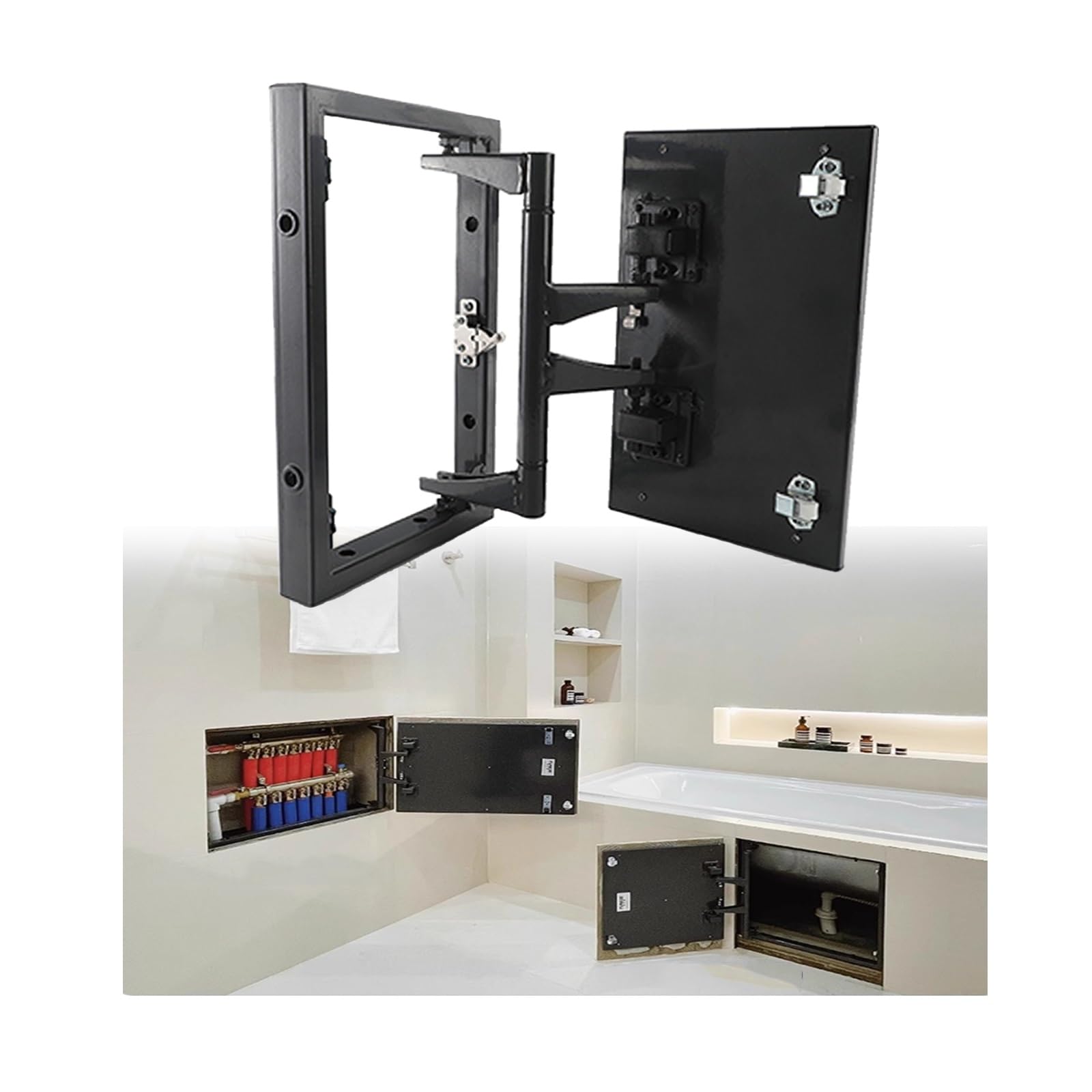 Porta di accesso per piastrelle per bagno e ispezione HVAC, facile da aprire, ideale per garage, soffitte, cucine, uffici, 50 x 50 cm