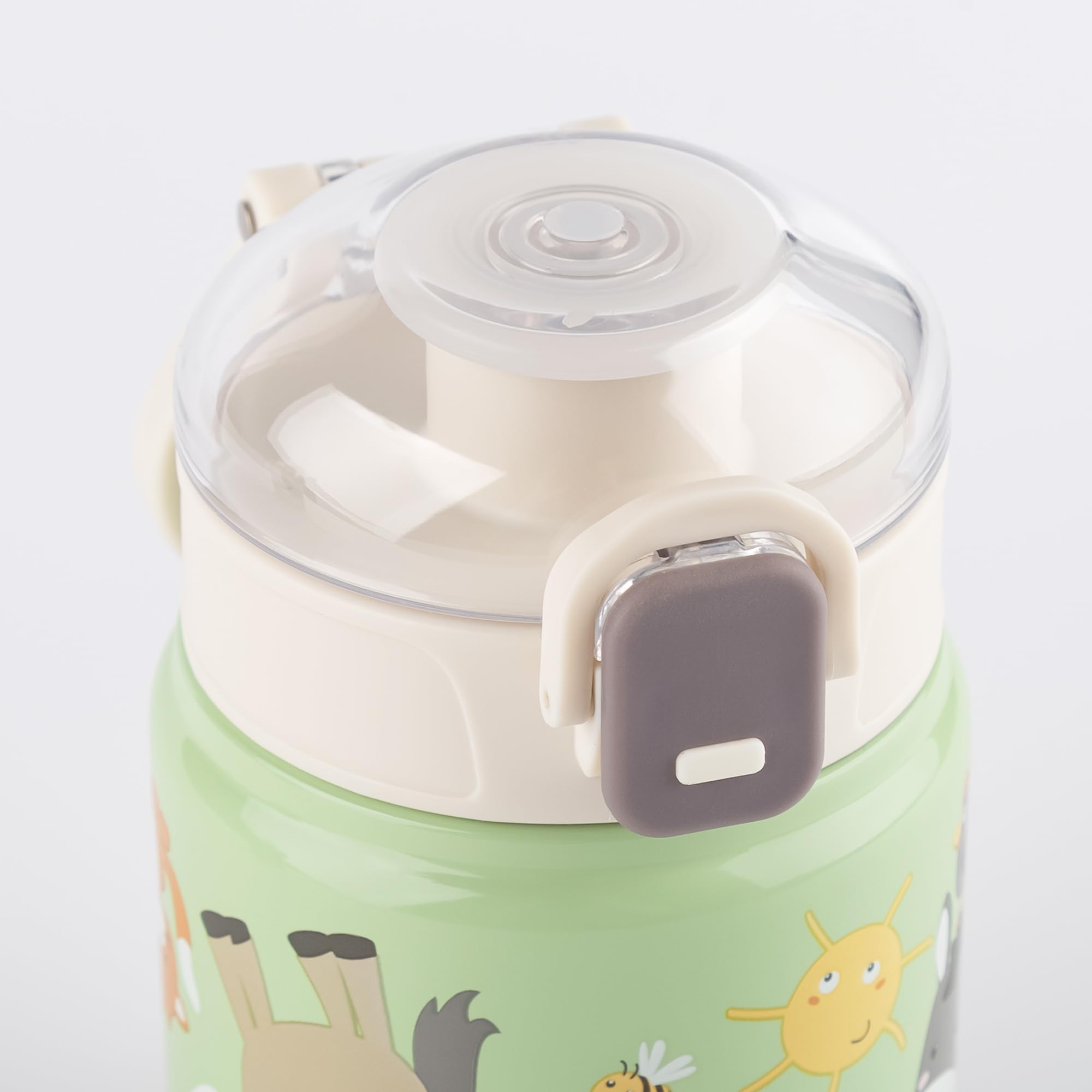 Sigikid Botella de agua de acero inoxidable, 400 ml, diseño infantil de granja