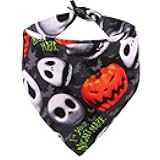 KZHAREEN Halloween Dog Bandana Reversible Triangle Bibs Scarf Accessories for Dogs Cats Pets Small