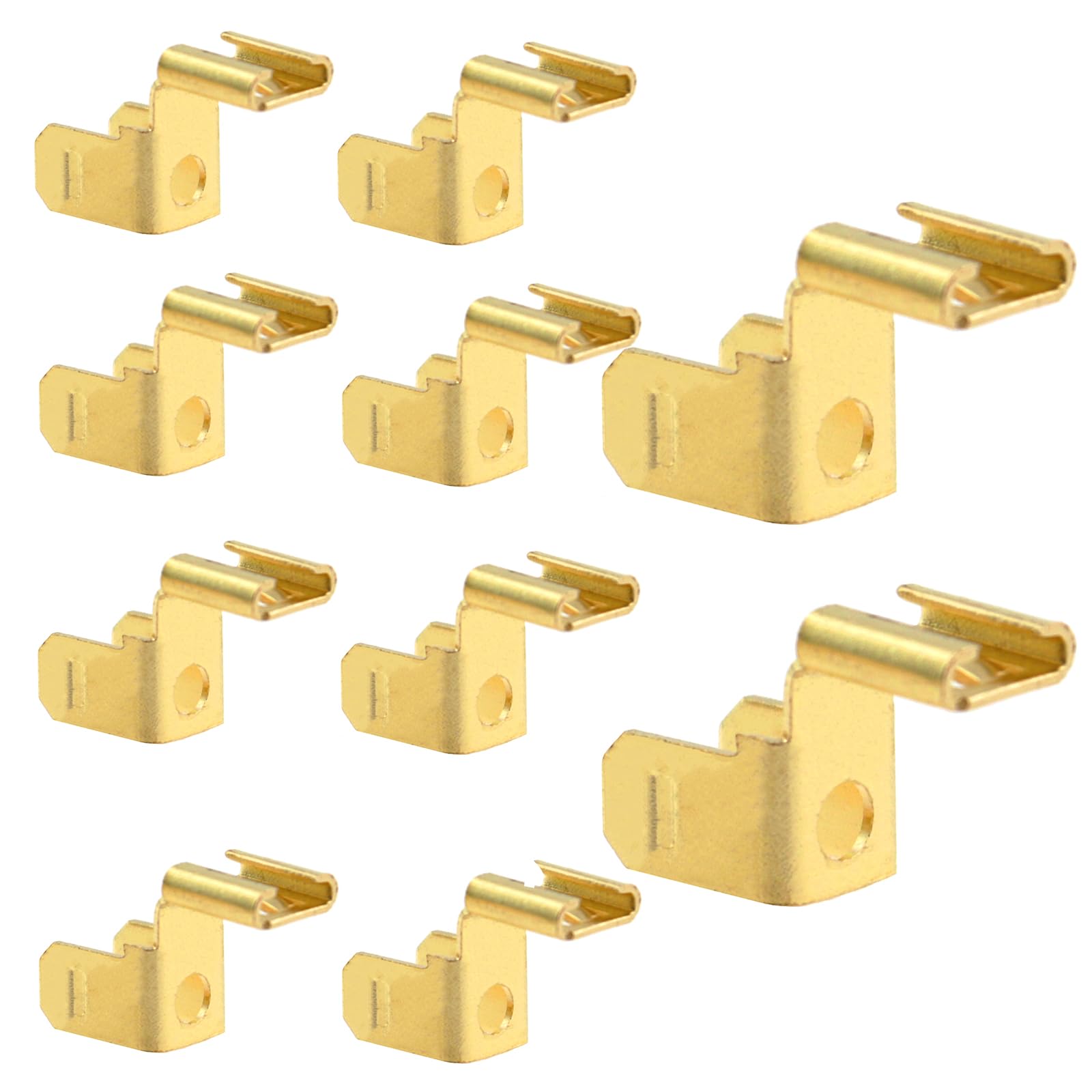 CChiai 10PCS Chair Plug Connector Saddle Terminal Block 3 Way Adapter 2 Male and 1 Female Plug Quick Disconnect Connector Brass Right Angle Voltage Terminal Block Connector for Automotive Audio