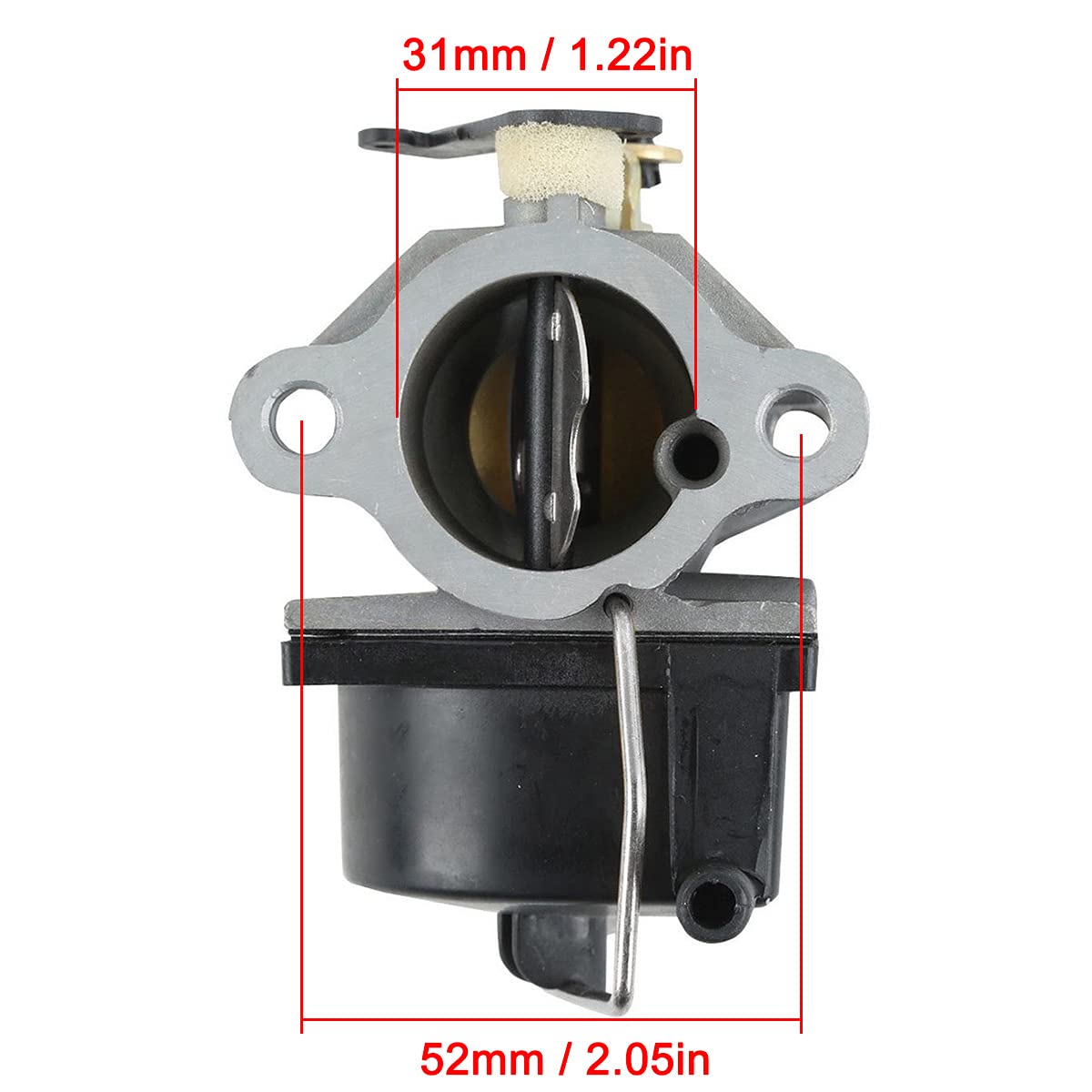 ZAMDOE Carburador 640065 640065A para Tecumseh OHV110 OHV115 OHV120 HV125 OHV130 OVH135 OV358EA 13.5HP 14HP 15HP motores de cortacésped, con junta, filtro de aire, línea de combustible