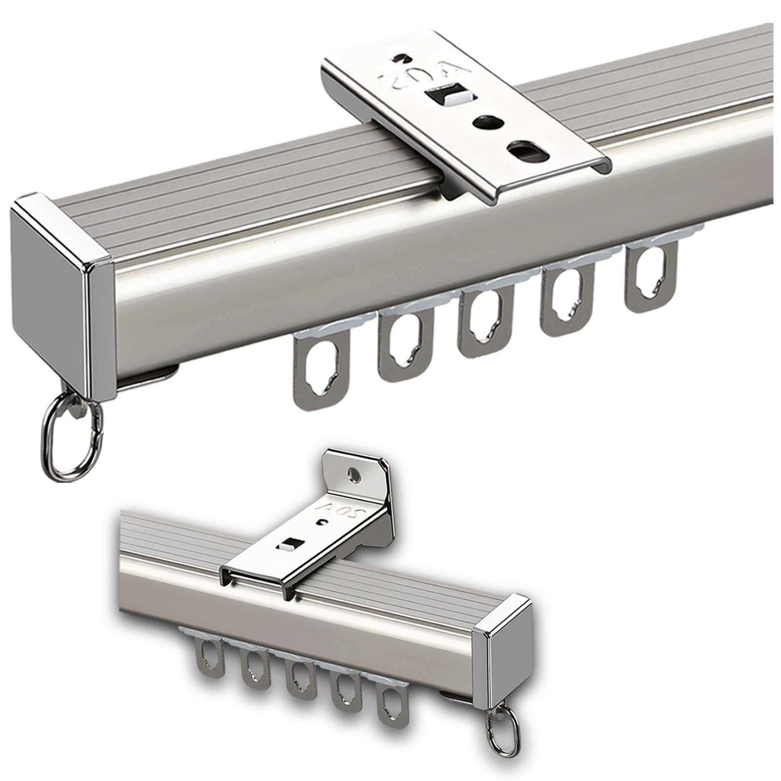 Rail en aluminium de 4m gris pour plafond et mur