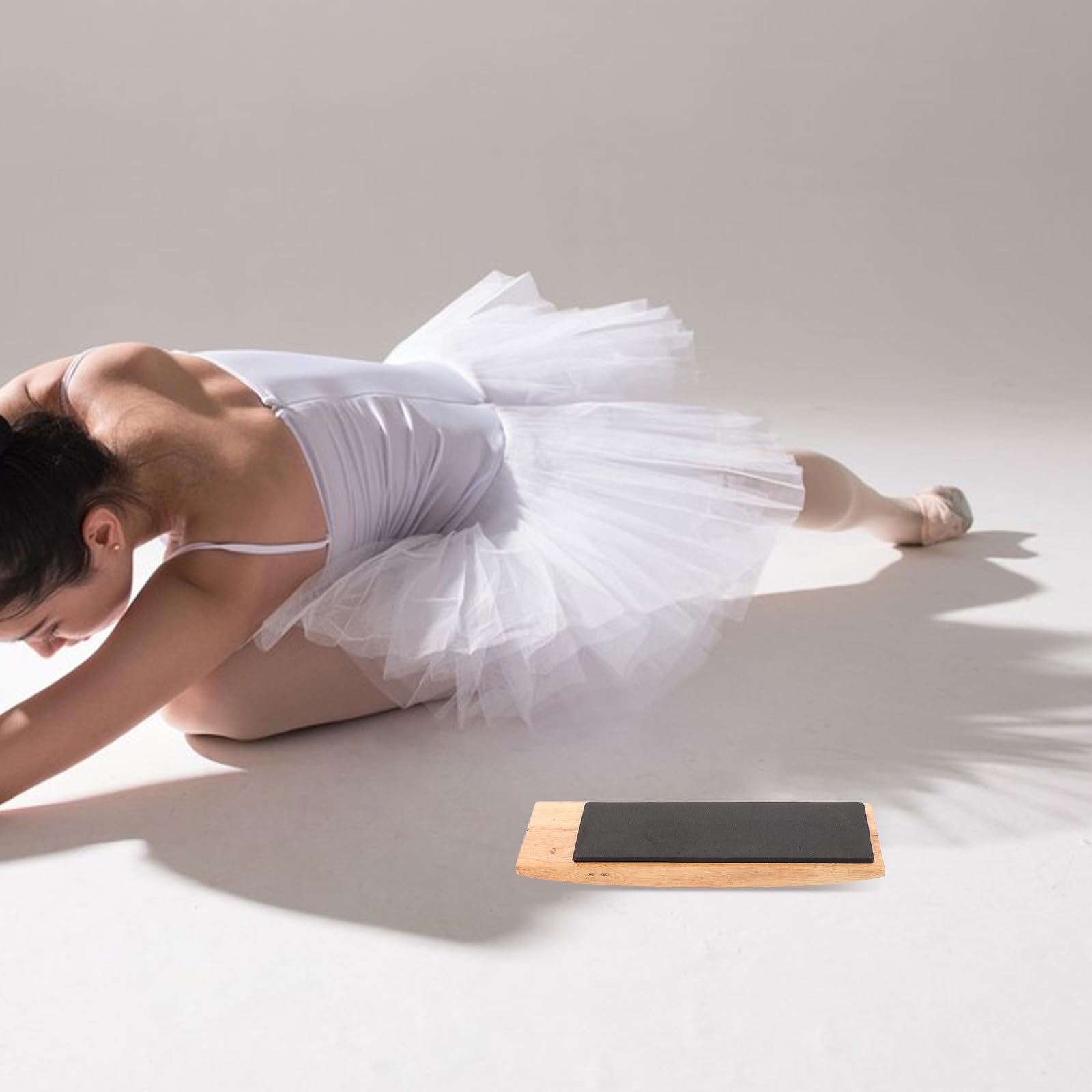 Planche à Pirouettes en Bois Réglable pour Ballet et Patinage Artistique, Disque Tournant D'équilibre Portable, Piste de Claquettes et Planche D'équilibre de Danse, Entraînement