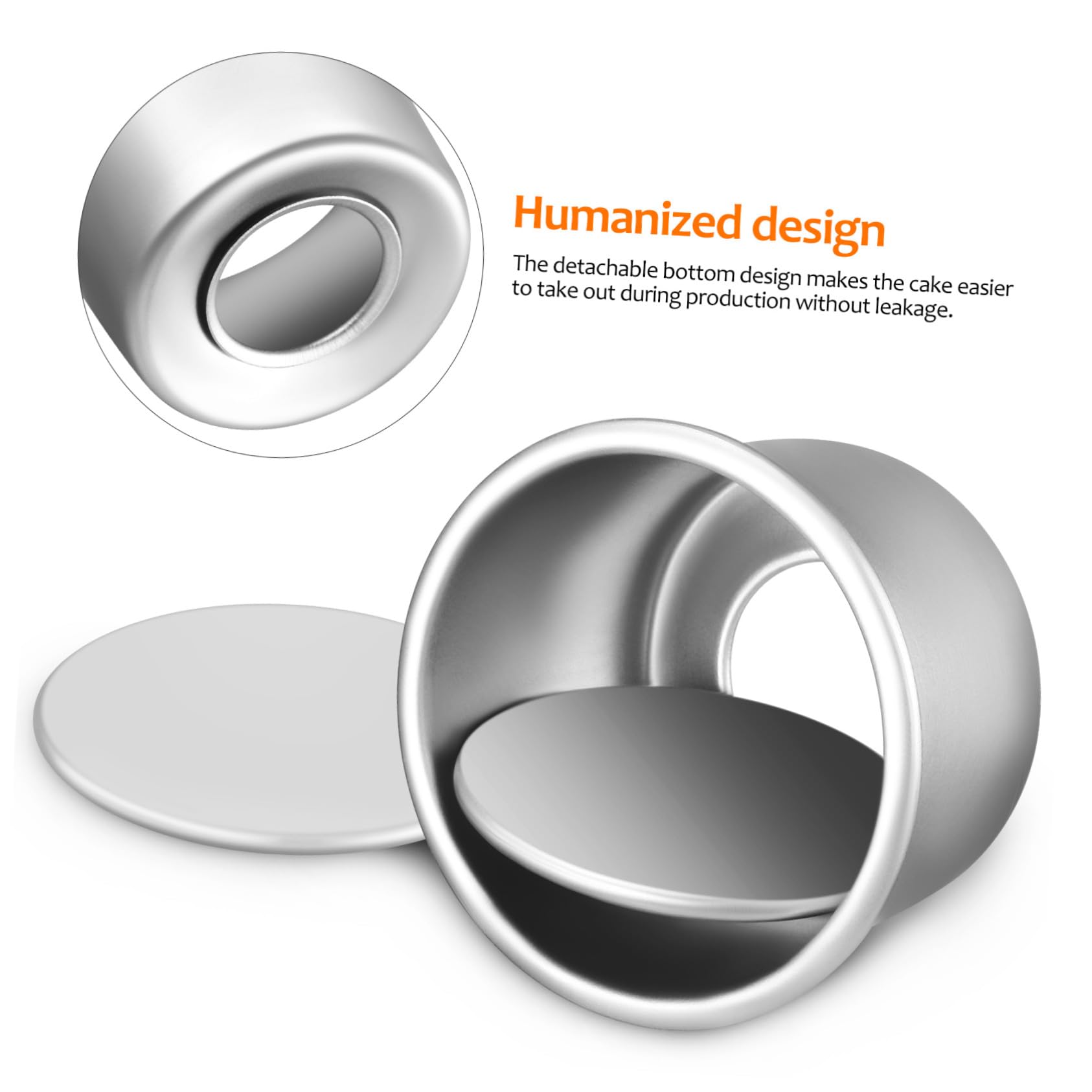 Ciieeo 20 Piezas Molde Redondo para Tartas con Desmontable Aluminio para Hornear Moldes Pequeños Antiadherentes para Pasteles Mousses y Chiffon Fácil Limpieza para Celebraciones
