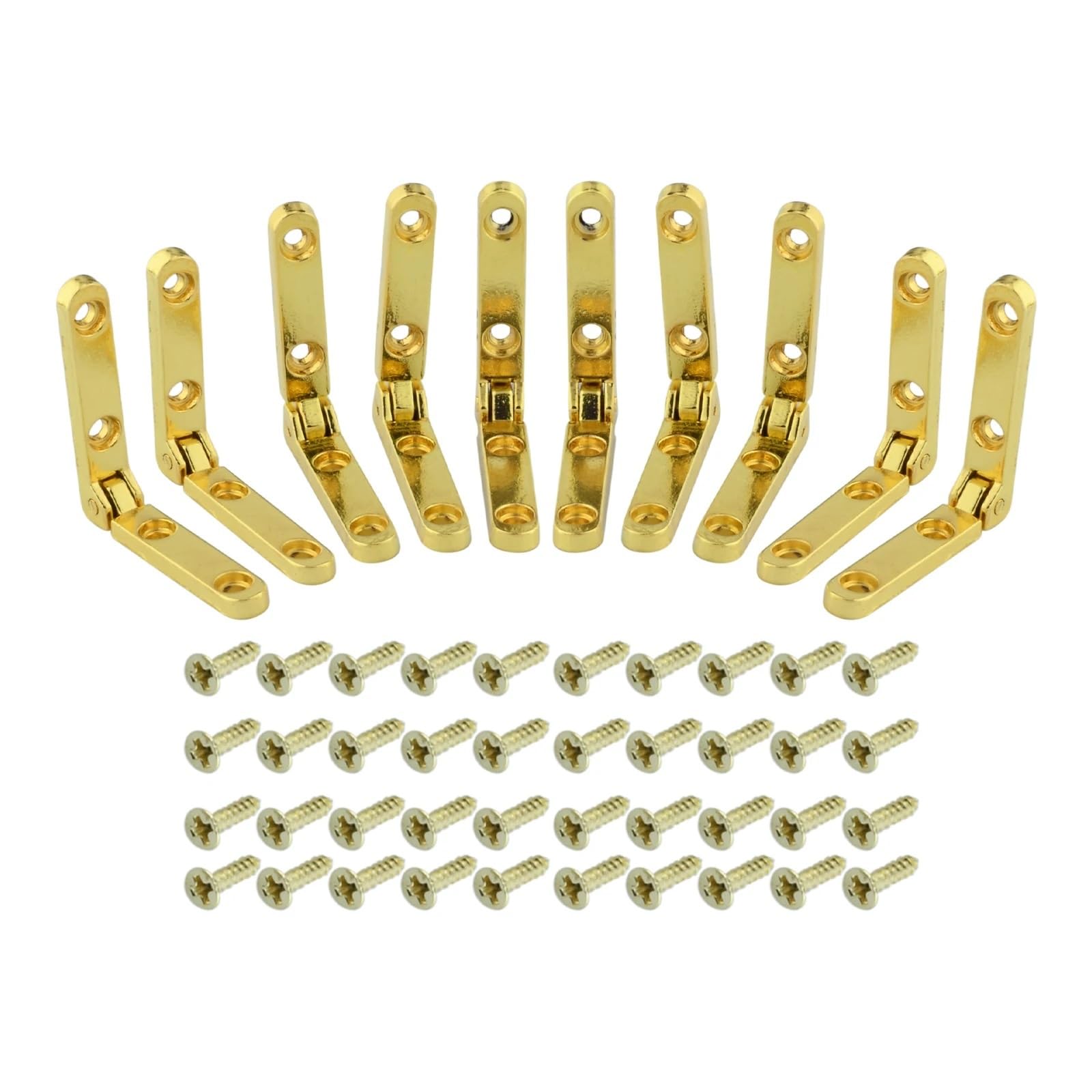 Kdhcvkz Black 10 Pcs Wooden Hinges 90 Degree Folding Hinge With Screws(Black)