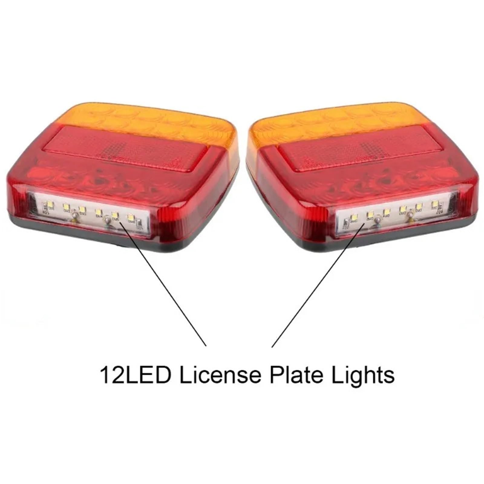 tylne światła LED 12V Tylne światło kierunkowskazu 26 LED Tylne światło tablicy rejestracyjnej samochodu Tylne światło cofania światła tylne(2pcs)